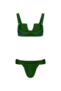 Green rushed bikini