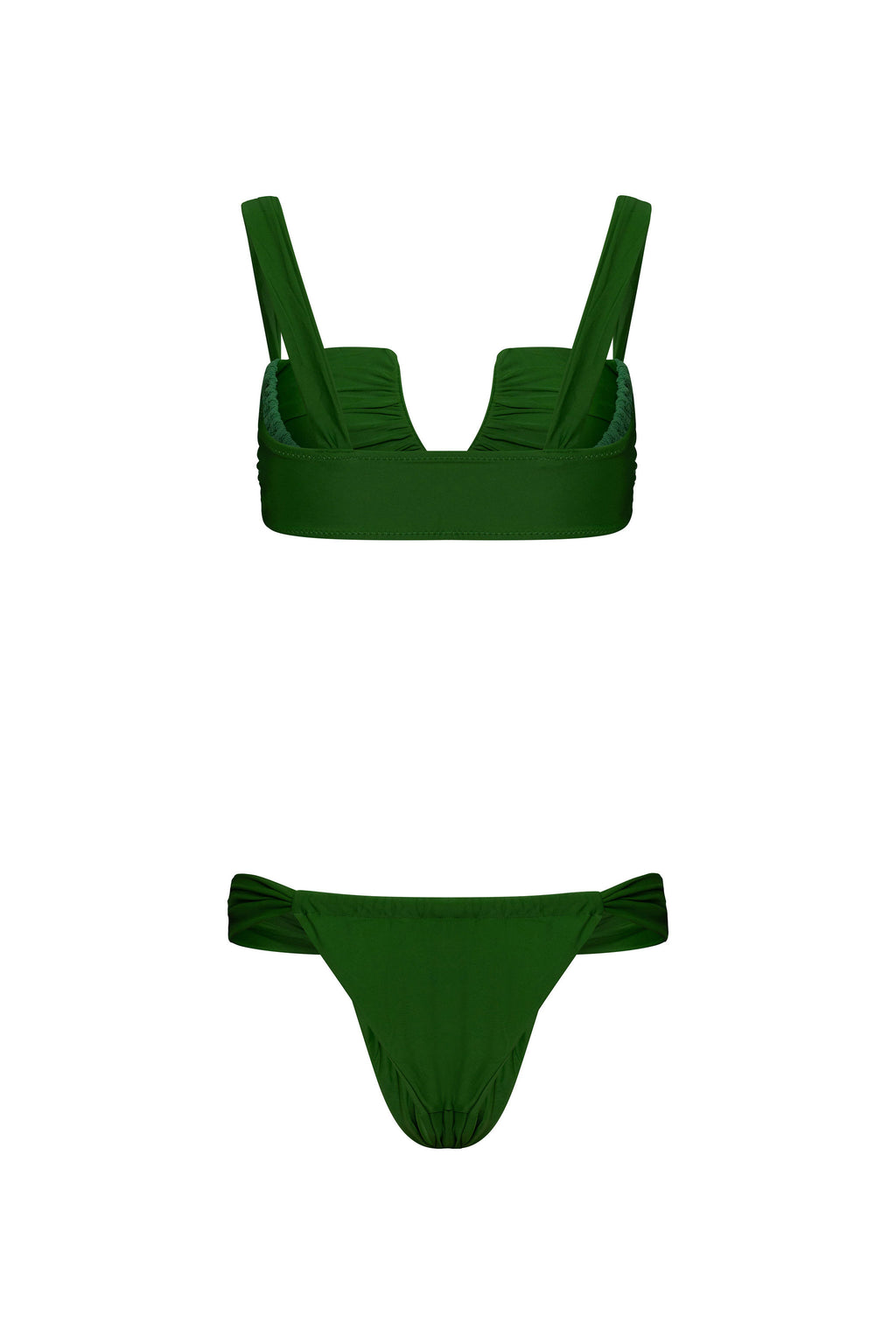 Green rushed bikini