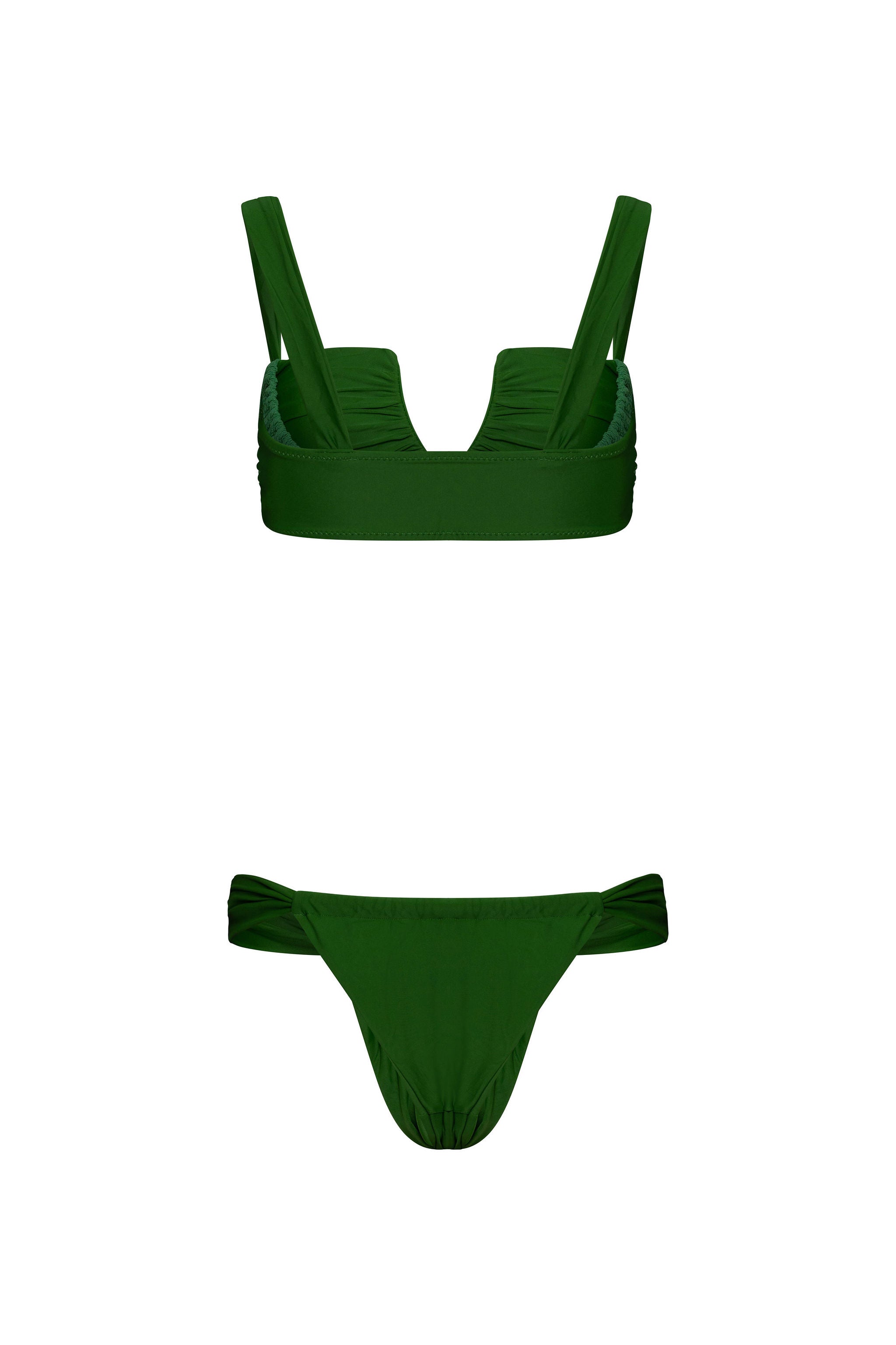 Green rushed bikini