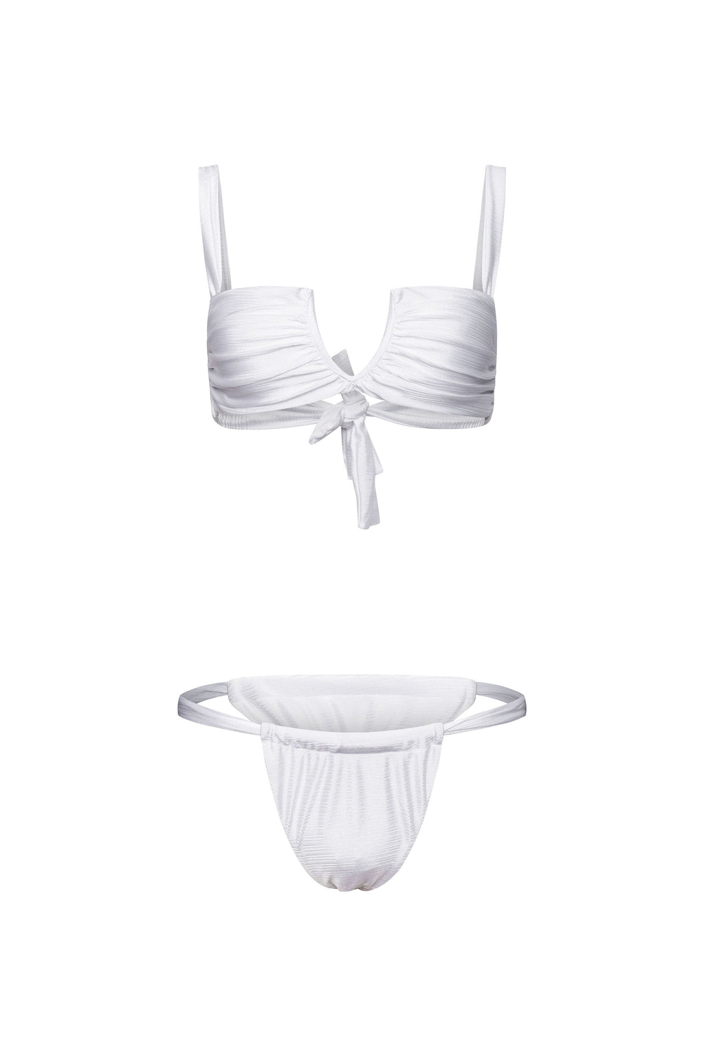 White rushed bikini