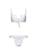 White rushed bikini