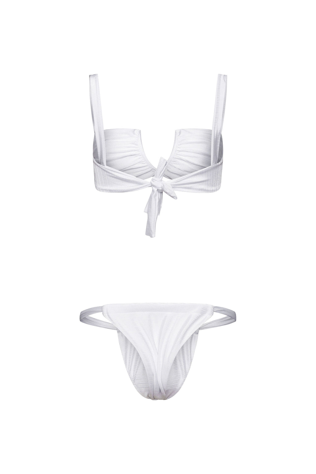 White rushed bikini