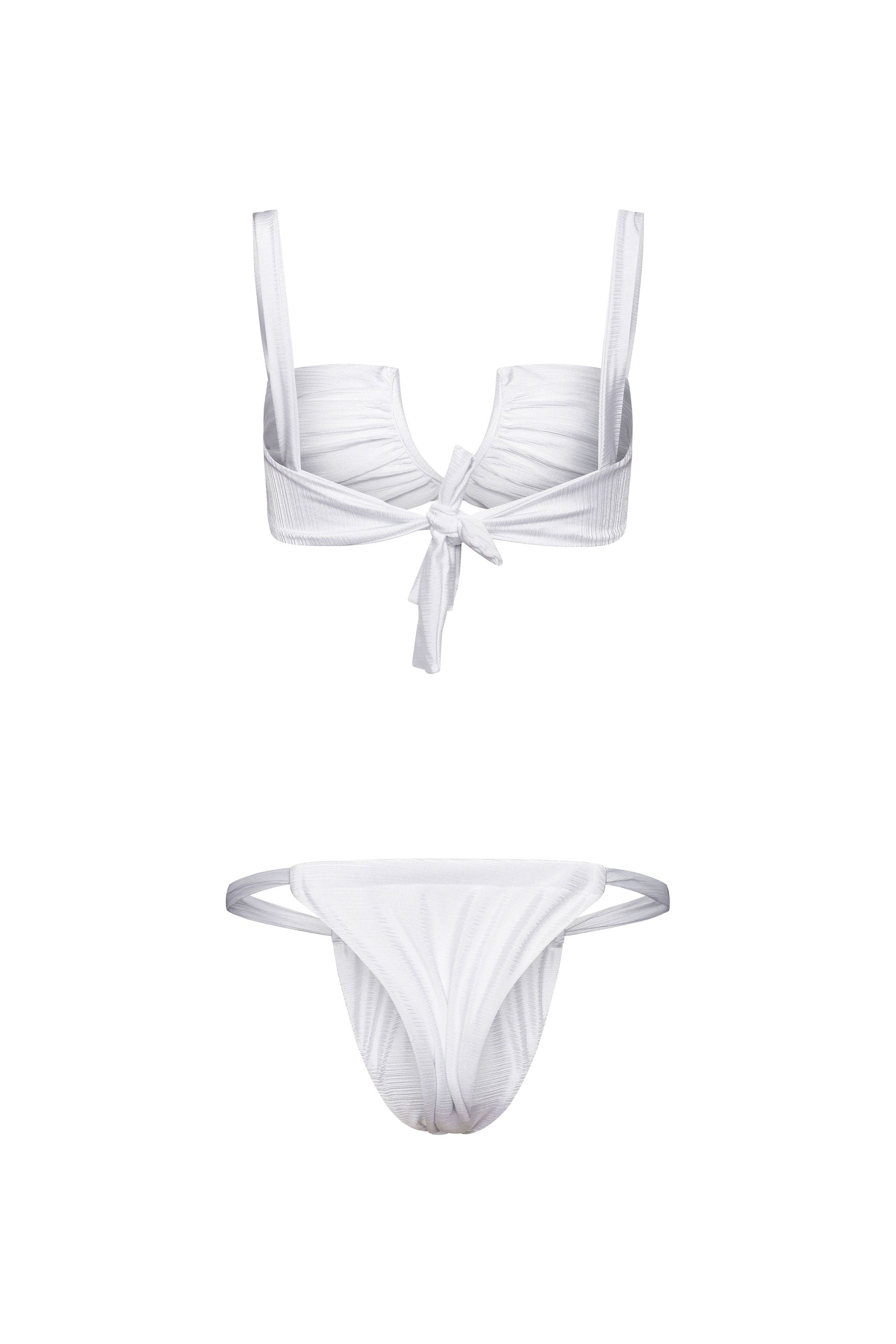 White rushed bikini