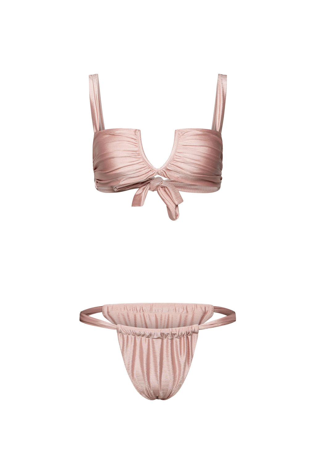 Pink rushed bikini