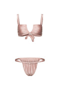 Pink rushed bikini