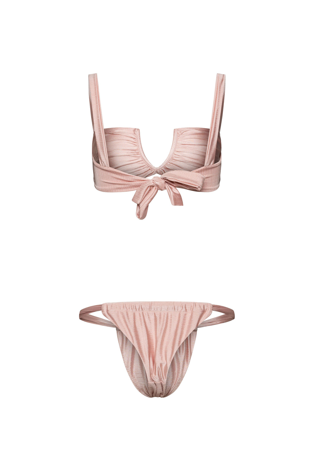 Pink rushed bikini