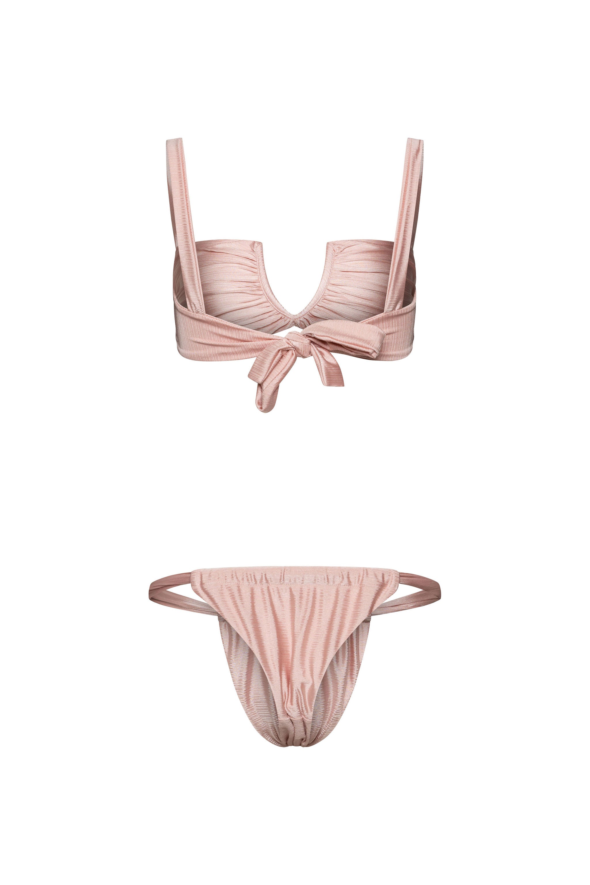 Pink rushed bikini