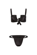Black rushed bikini