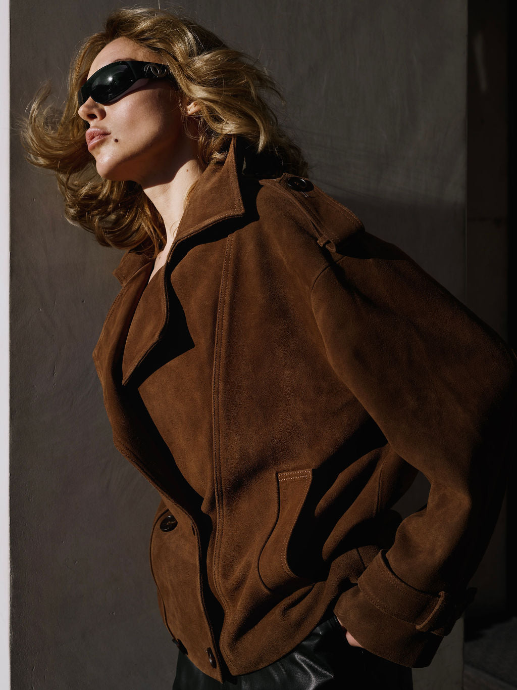 Brown suede vintage jacket