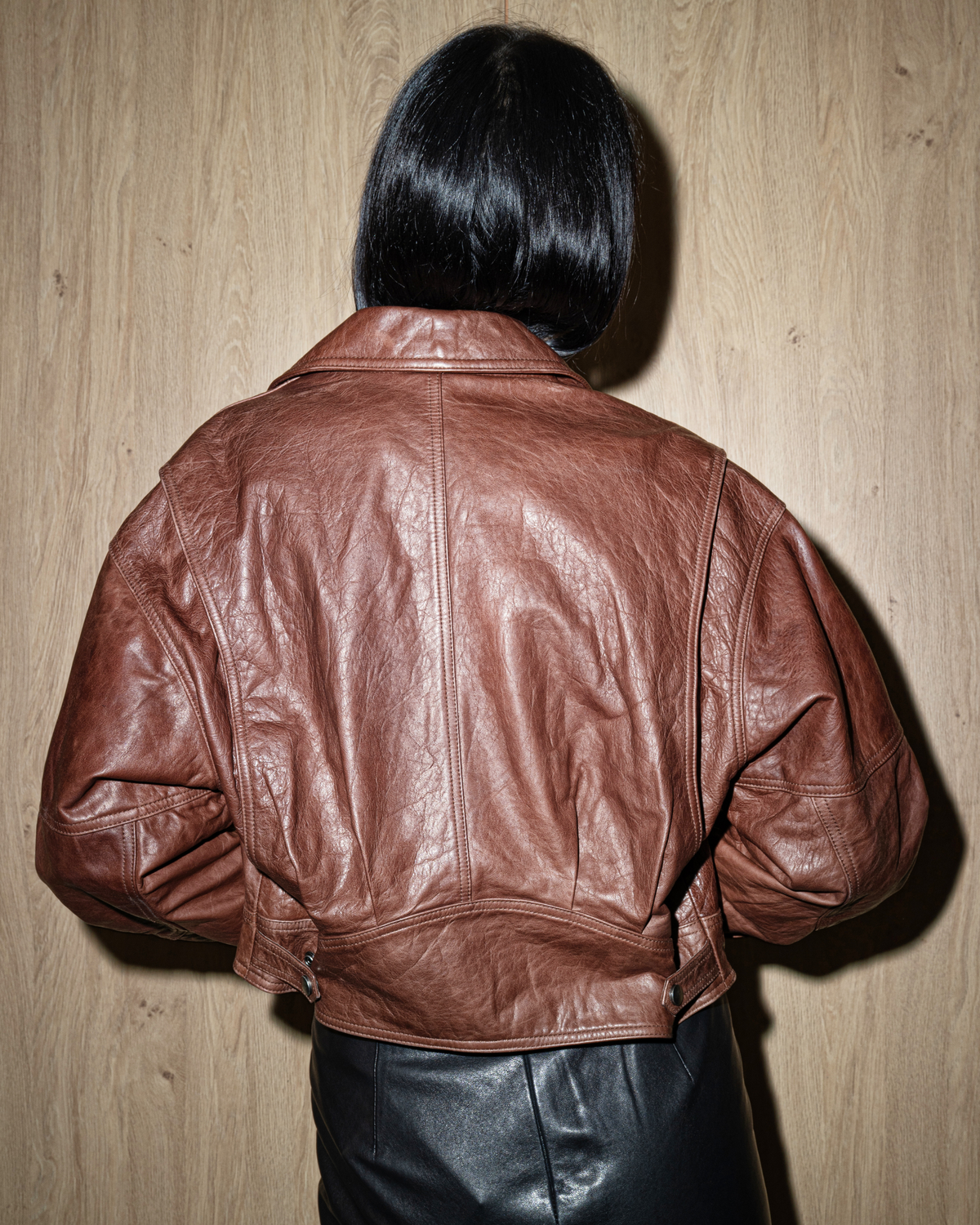 Romy light brown leather jacket