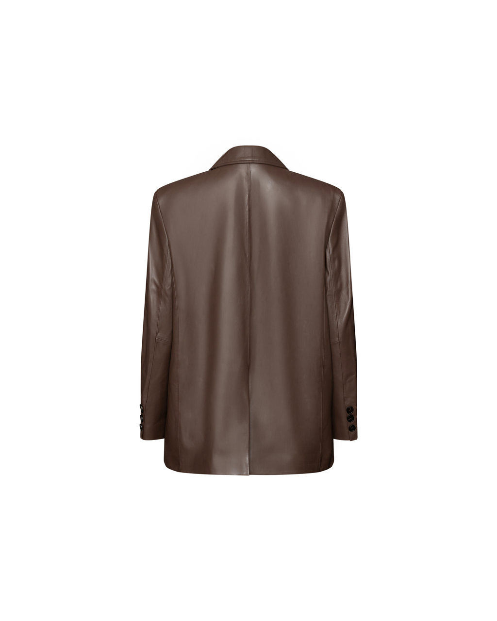 Amelie brown leather blazer