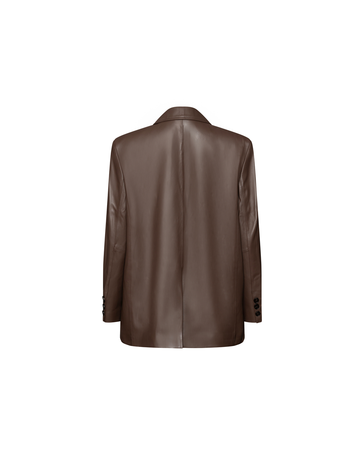 Amelie brown leather blazer
