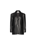 Amelie black leather blazer
