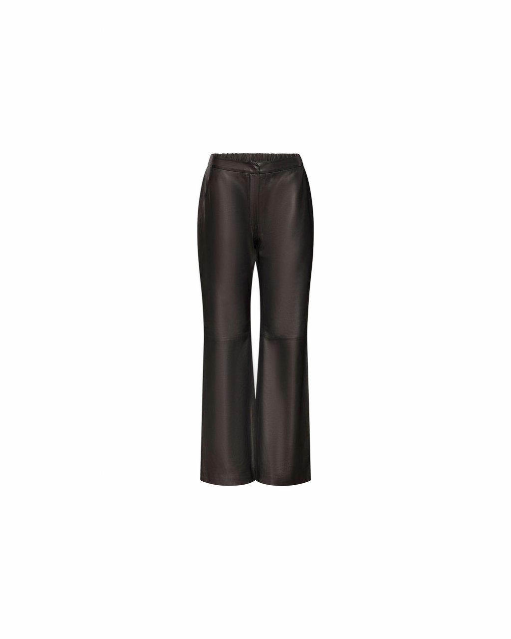 Black leather pants with clasp
