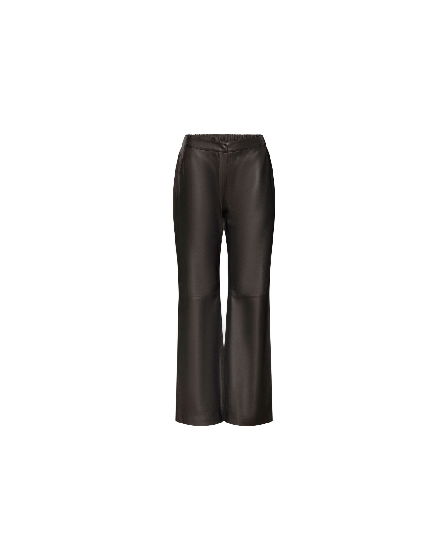 Black leather pants with clasp