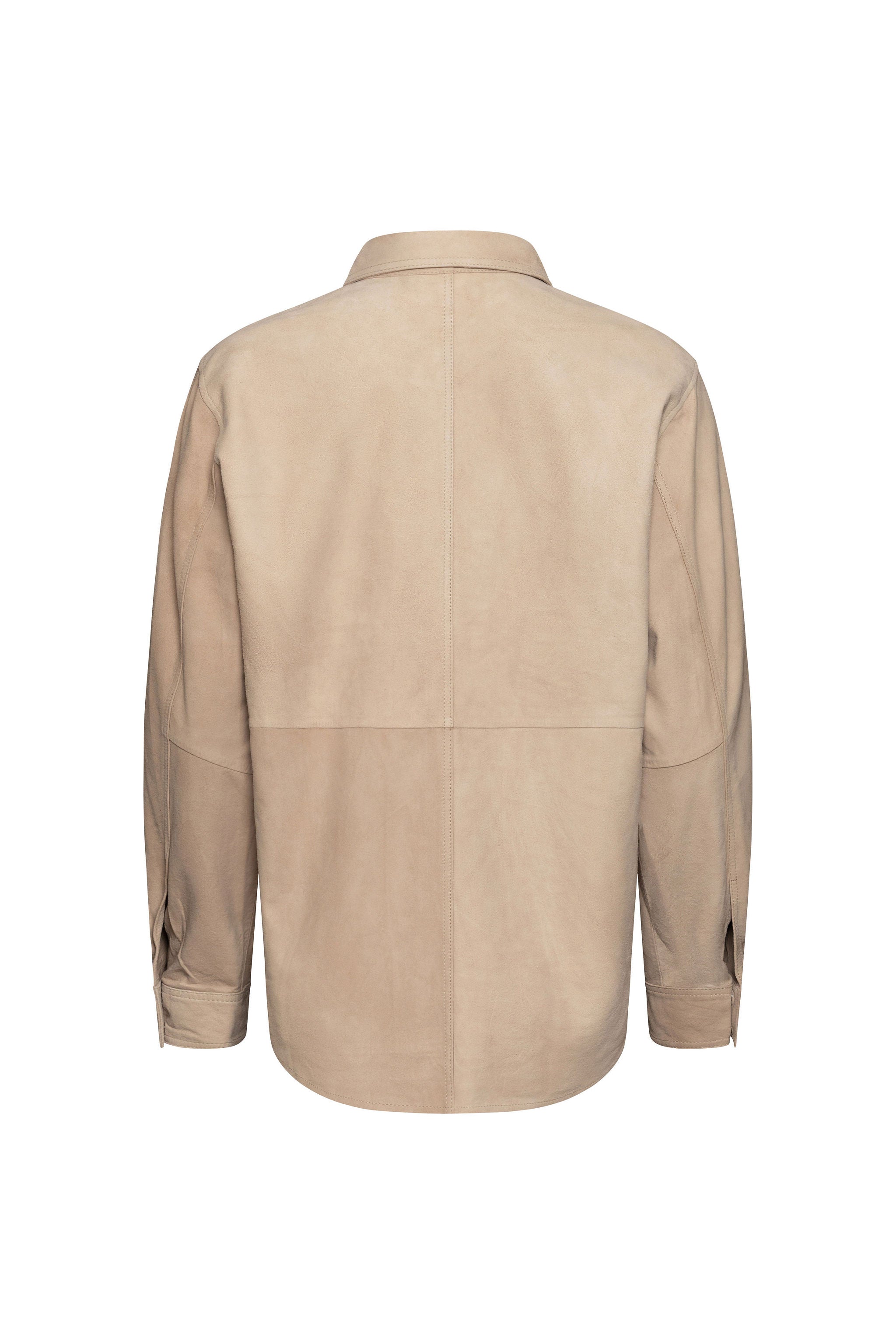 Cream suede over-shirt