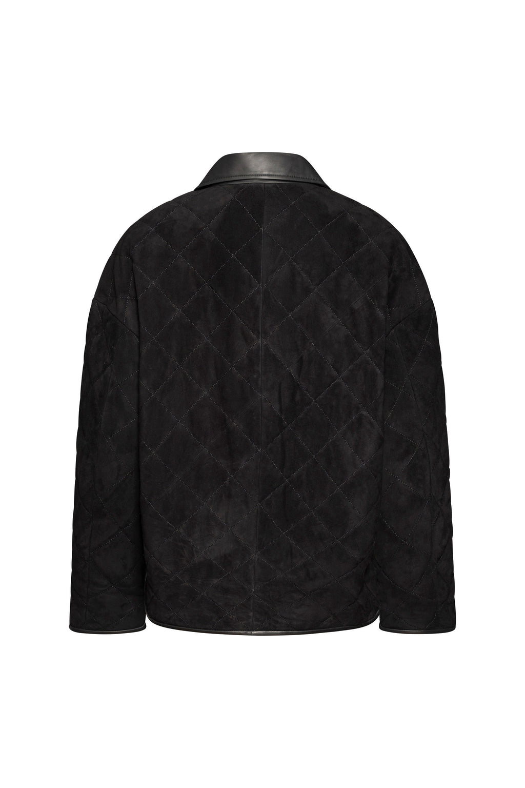 Verai black suede quilted jacket