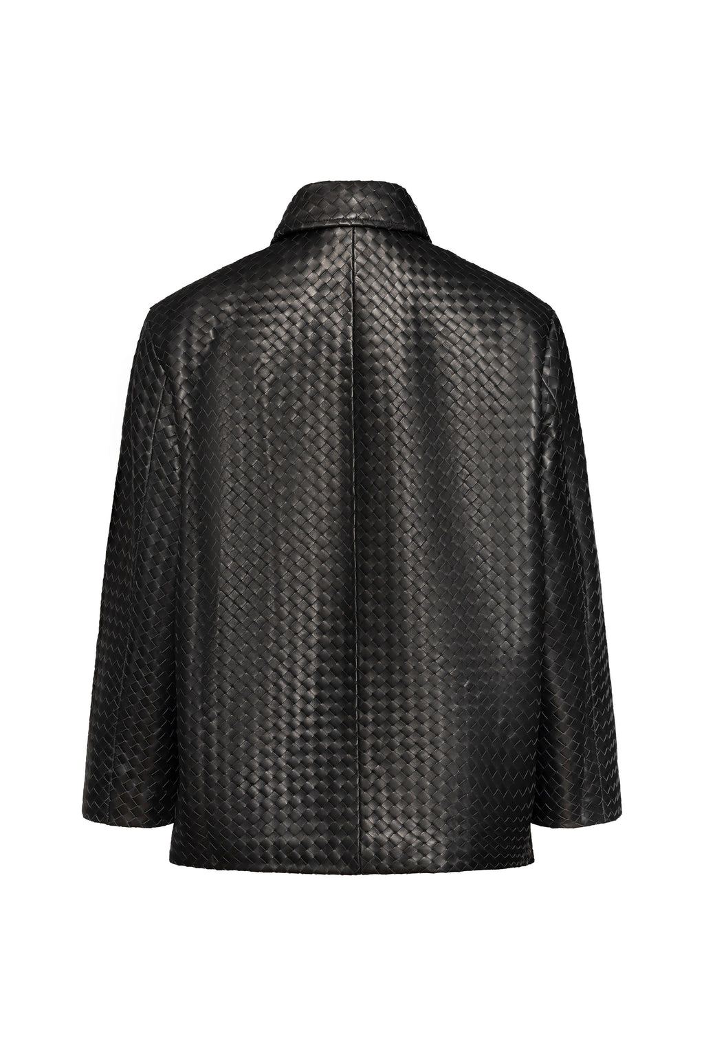 Black woven coat