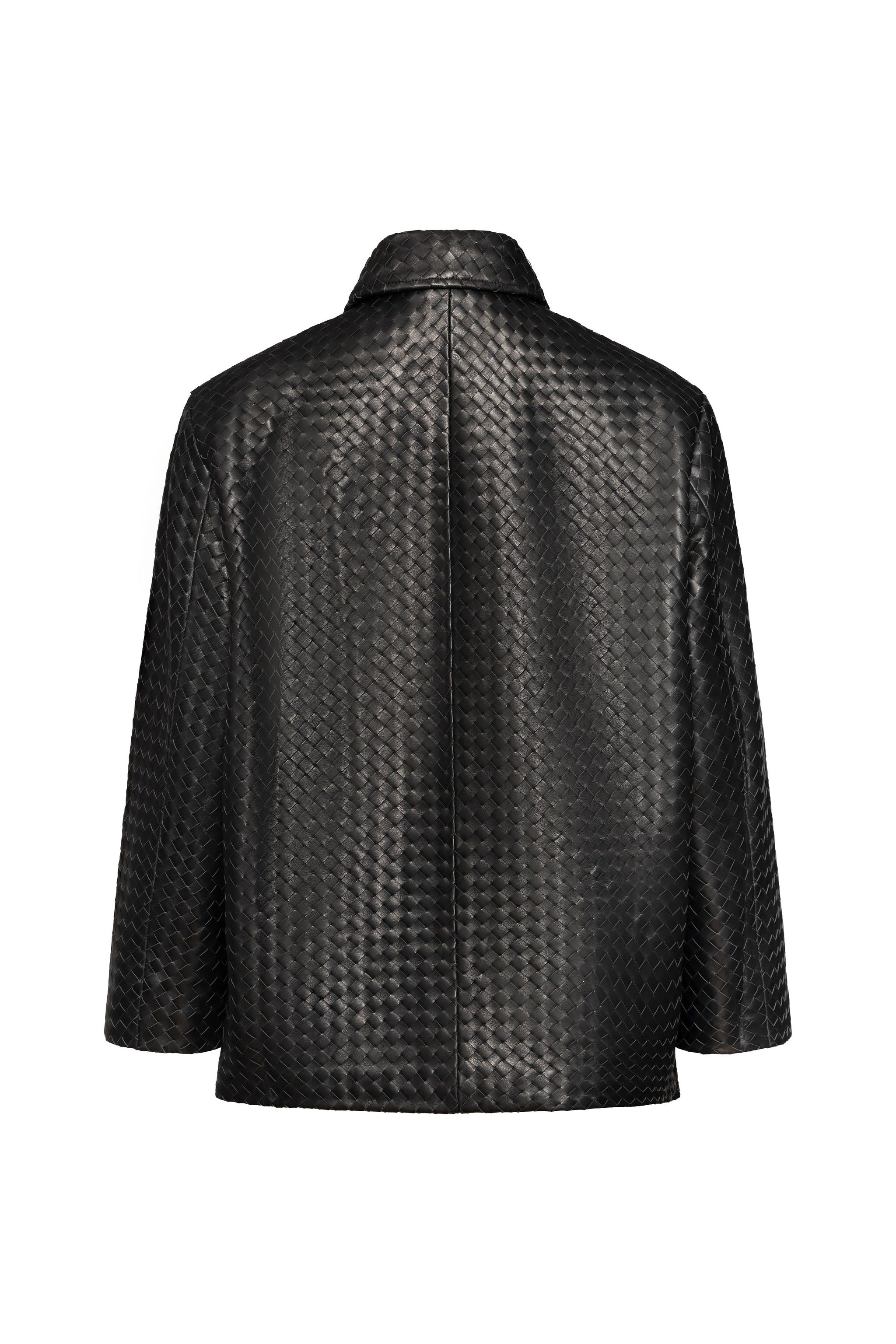 Black woven coat