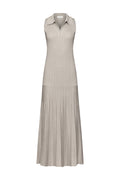 Grey knit peppy maxi dress