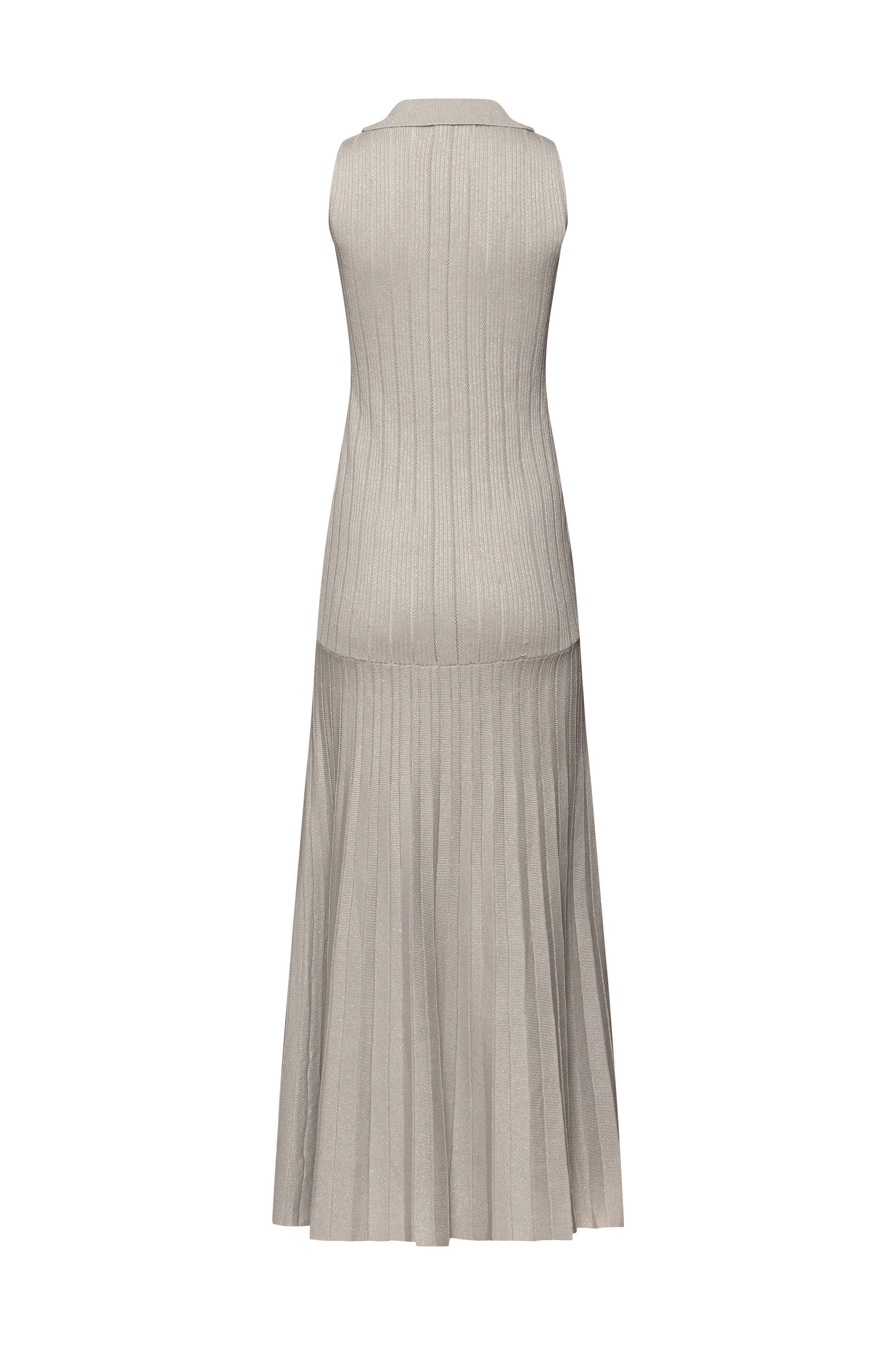 Grey knit peppy maxi dress