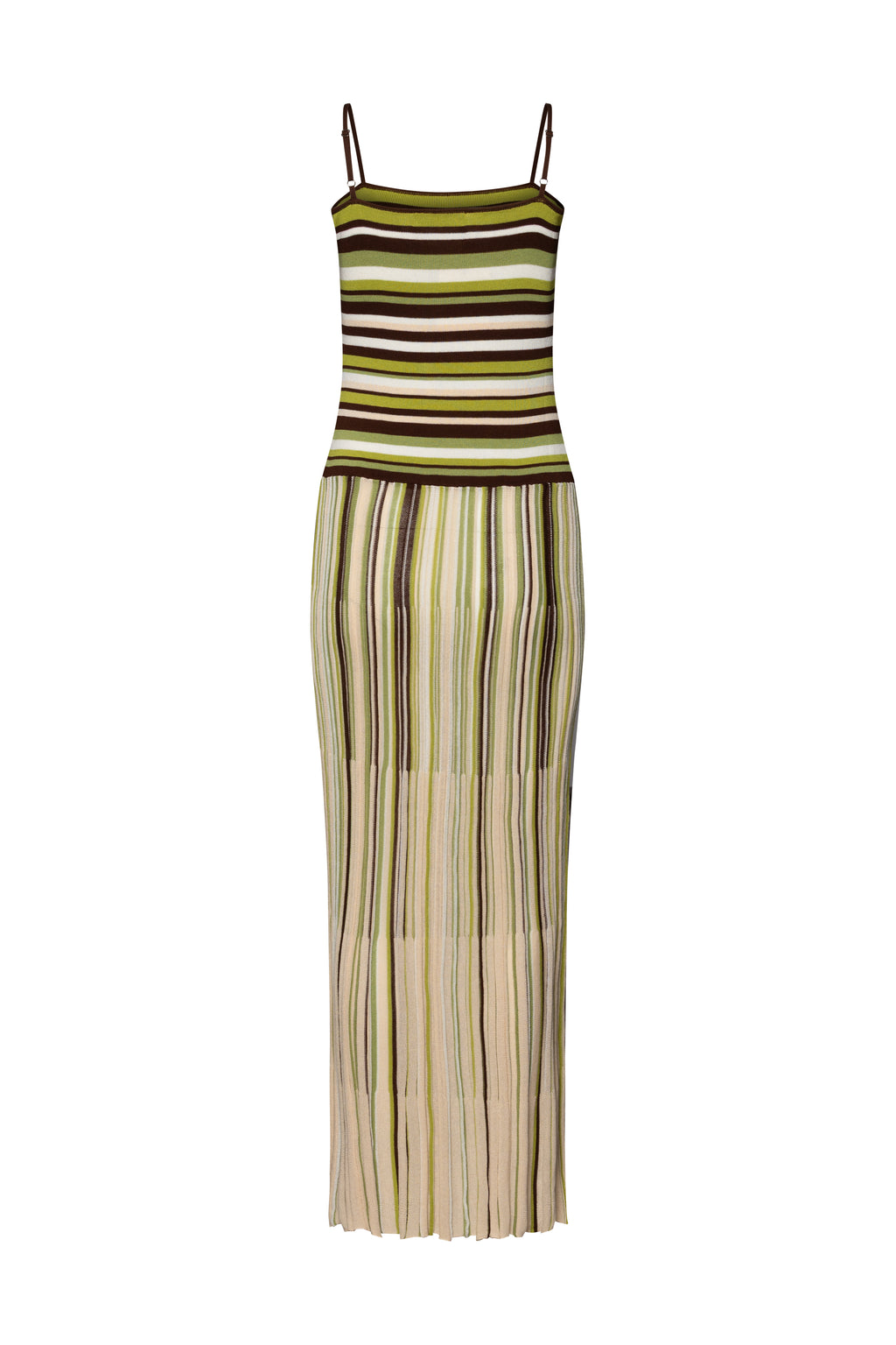 Striped flowy knit maxi dress
