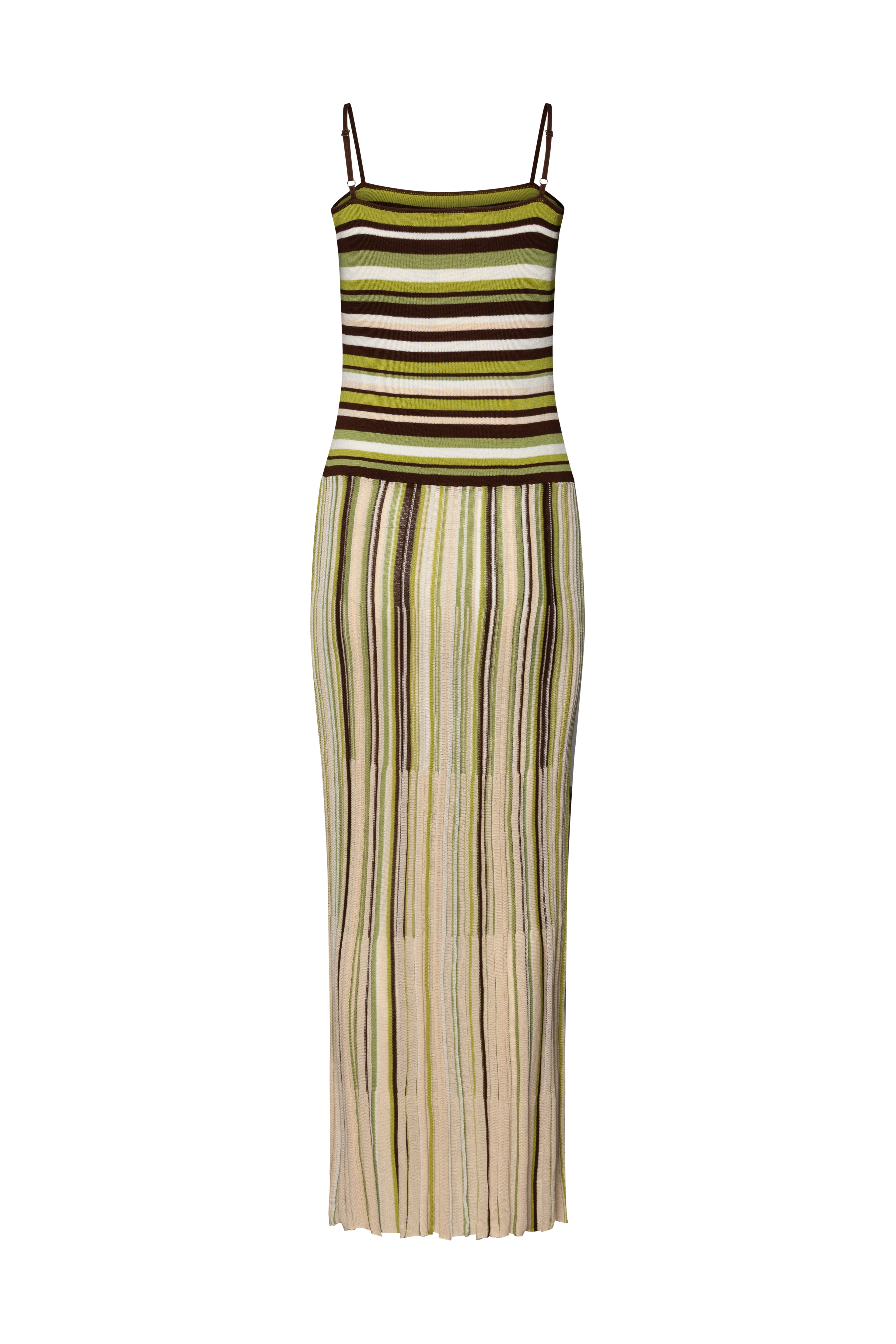 Striped flowy knit maxi dress