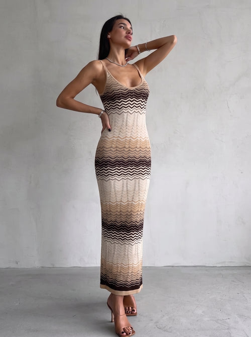 Bodycon knit maxi dress