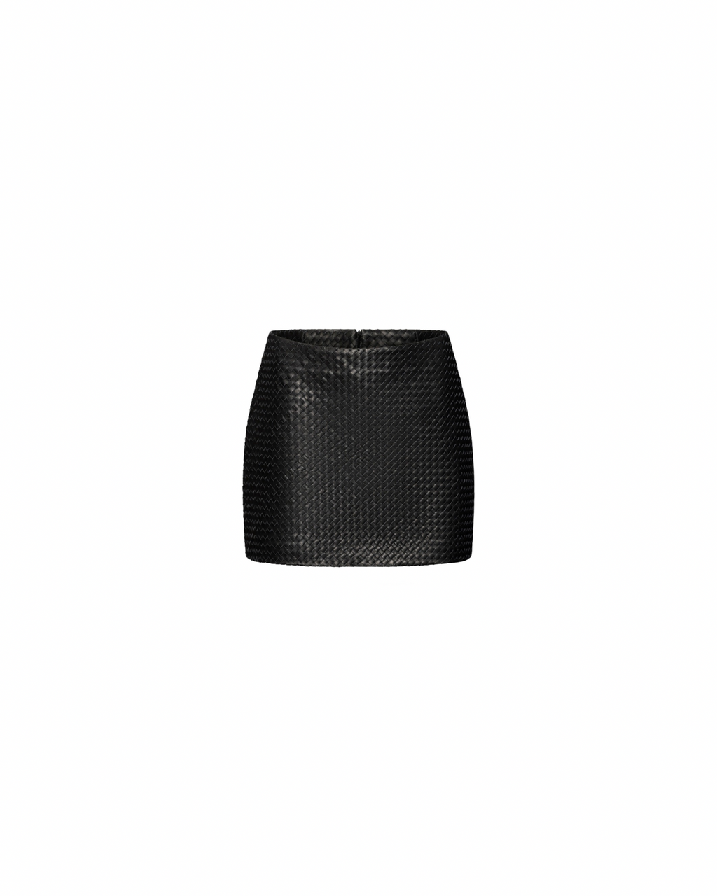 Black woven mini skirt