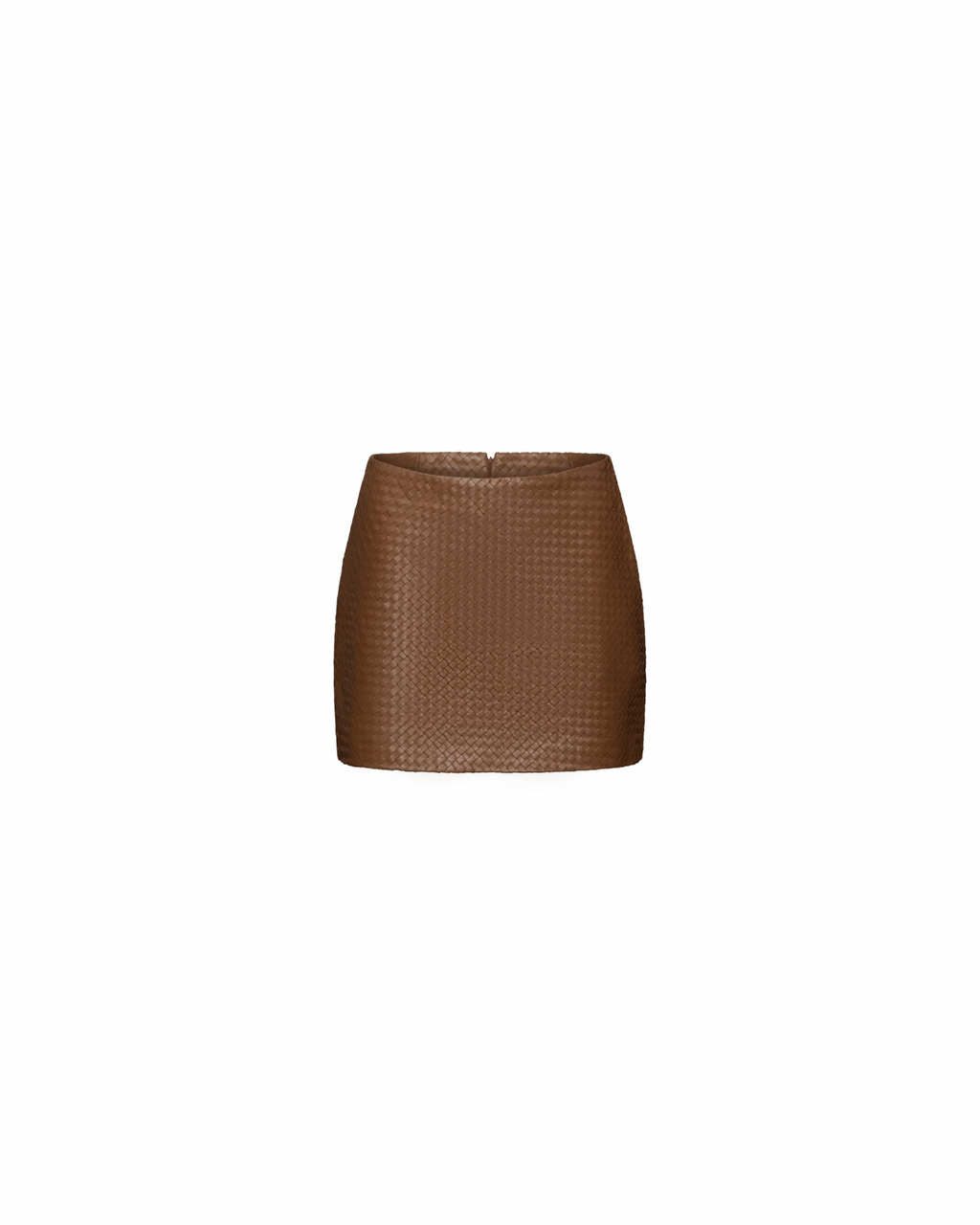 Camel woven mini skirt