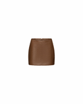 Camel woven mini skirt