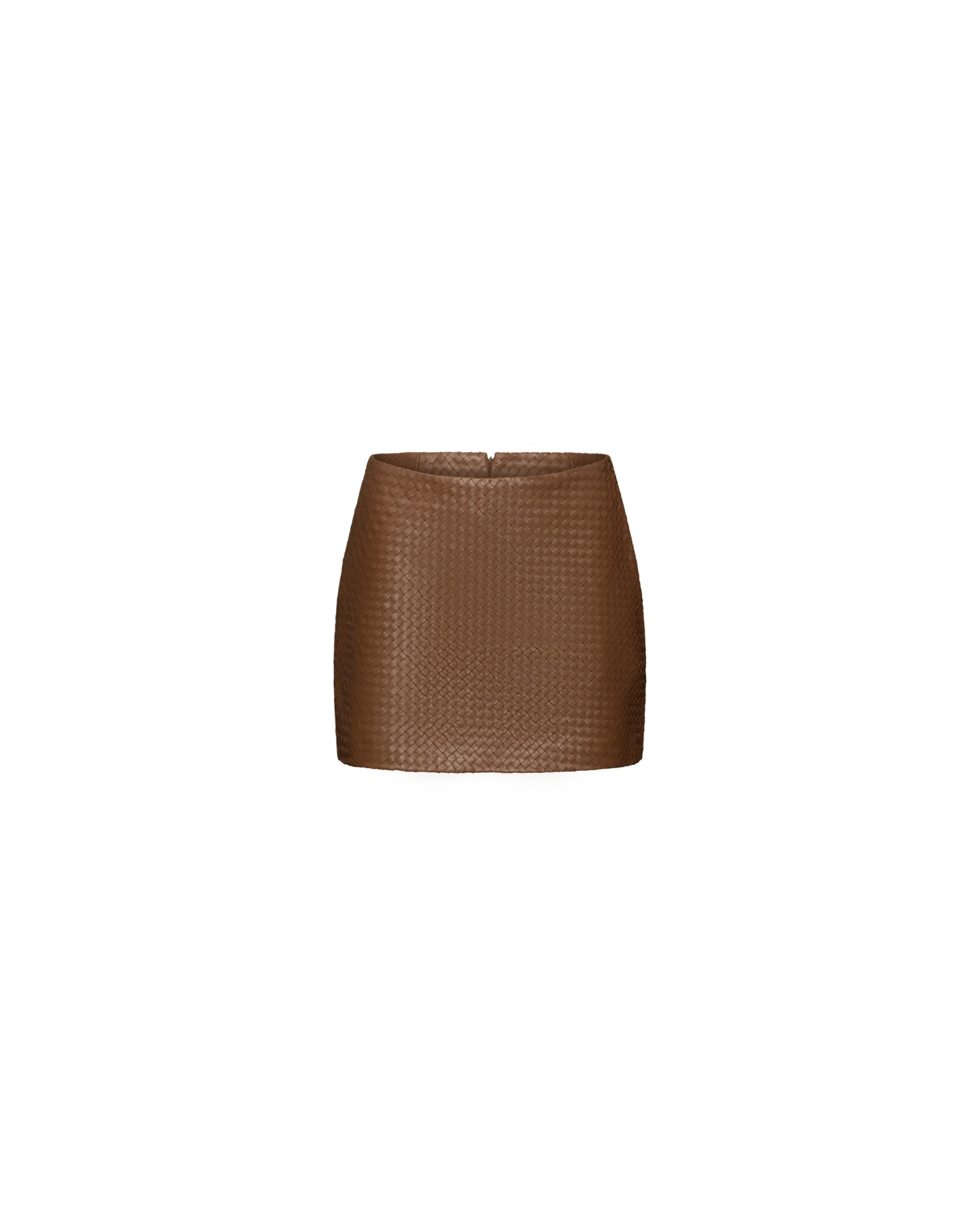 Camel woven mini skirt