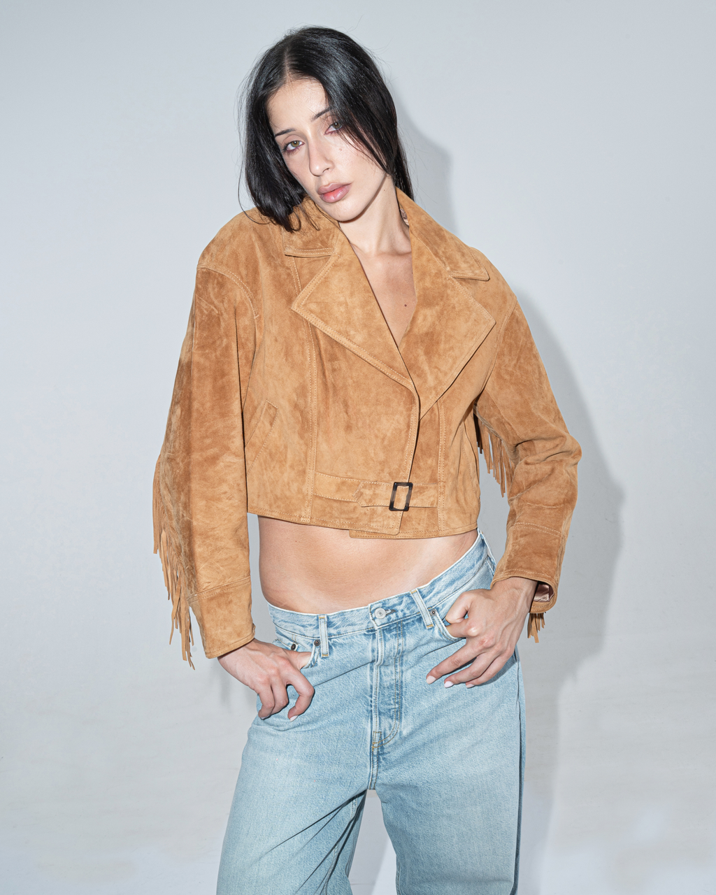 Dakota camel suede jacket