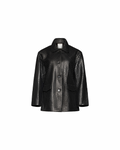 Black woven coat