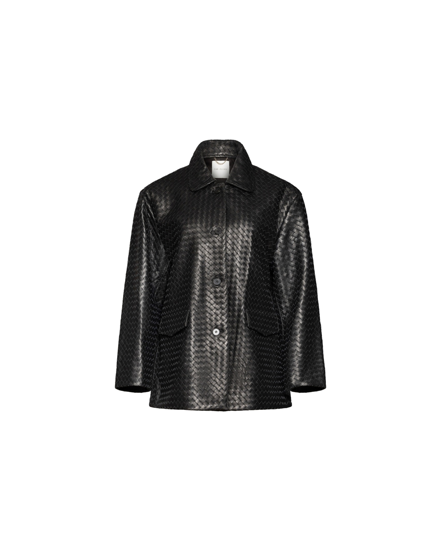 Black woven coat