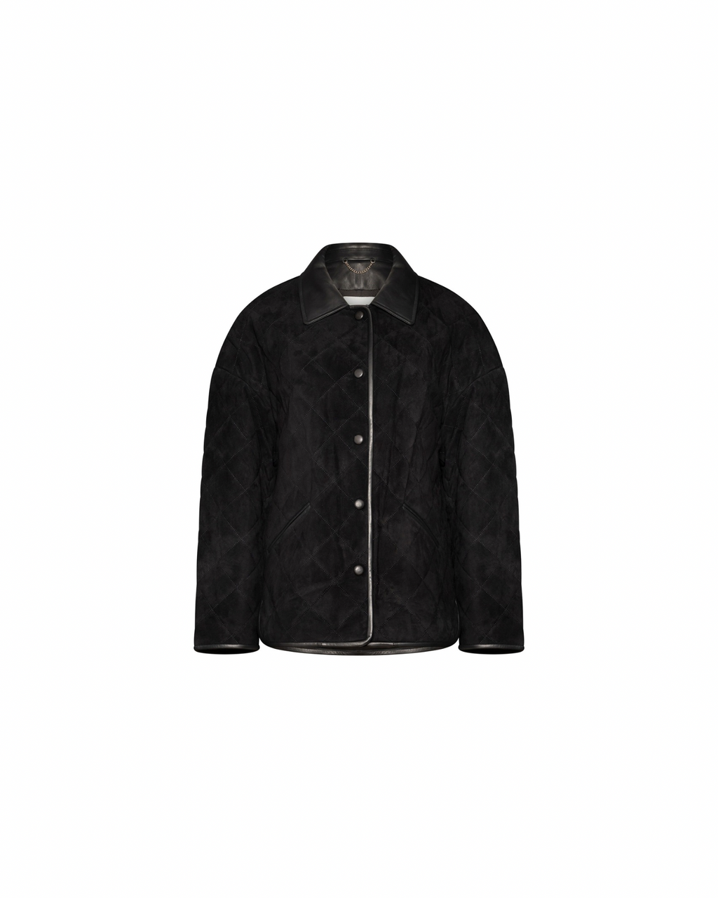 Verai black suede quilted jacket
