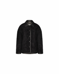 Verai black suede quilted jacket