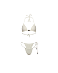 White bikini with bead details